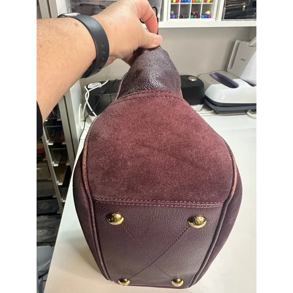 Women's Louis Vuitton Purple Leather Audacieuse EnprienteSuede Hobo Bag One Size - Picture 15 of 16